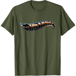 image:imageHot Wheels  Chrome Logo TShirtOlive Green