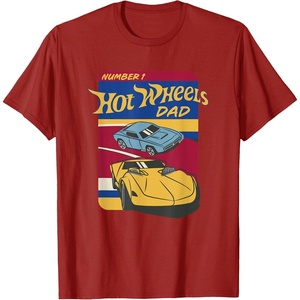 image:imageHot Wheels  Fathers Day Number 1 Dad TShirtCranberry Red