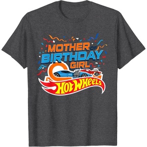 image:imageHot Wheels Birthday Confetti Mother of Birthday Girl TShirtDark Heather Grey