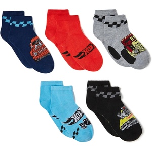 image:imageHot Wheels Boys Race Car 5 Pack Shorty SocksBlue Assorted