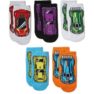 image:imageHot Wheels Boys Race Car 5 Pack Shorty SocksGrey Assorted