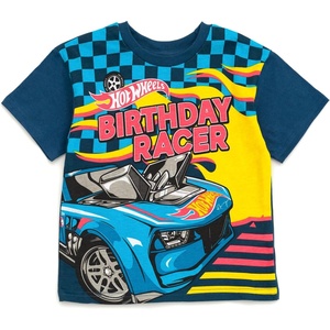 image:imageHot Wheels Boys Racing Birthday TShirt Toddler to Big KidNavy