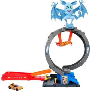 image:imageHot Wheels City Toy Car Track Set Bat Loop Attack with Adjustable Loop amp Launcher 164 Scale Vehicle Connects to Other SetsBat Loop
