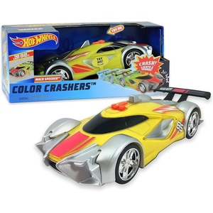 image:imageHot Wheels Color Crashers Cyber Speeder Vehicle 10Inch Blue Motorized Toy Car with Lights and Realistic Racing Sounds Kids Toys for Ages 3 Up by Just PlayYellow