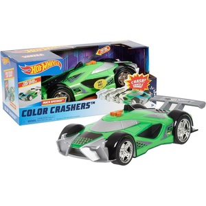 image:imageHot Wheels Color Crashers Cyber Speeder Vehicle 10Inch Blue Motorized Toy Car with Lights and Realistic Racing Sounds Kids Toys for Ages 3 Up by Just PlayGreen