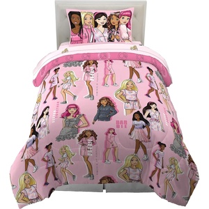 image:imageHot Wheels Girls Kids Bedding Super Soft Comforter and Sheet Set with Sham 5 Piece Twin Size Officially Licensed Product By FrancoBarbie