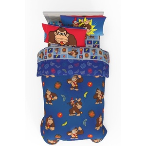 image:imageHot Wheels Girls Kids Bedding Super Soft Comforter and Sheet Set with Sham 5 Piece Twin Size Officially Licensed Product By FrancoRed  Donkey Kong