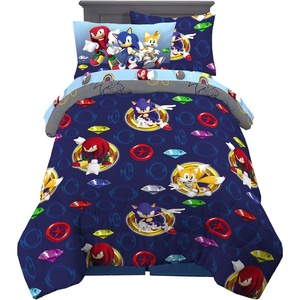 image:imageHot Wheels Girls Kids Bedding Super Soft Comforter and Sheet Set with Sham 5 Piece Twin Size Officially Licensed Product By FrancoSonic the Hedgehog