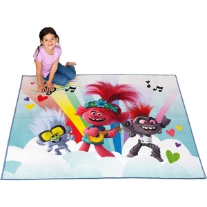 image:imageHot Wheels Interactive Play Area Rug 69 x 52 Inch Large Kids Race Track Playmat with NonSlip Backing for Bedroom amp Playroom 100 Officially Licensed Product by FrancoTrolls World Tour