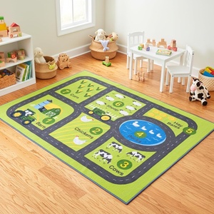 image:imageHot Wheels Interactive Play Area Rug 69 x 52 Inch Large Kids Race Track Playmat with NonSlip Backing for Bedroom amp Playroom 100 Officially Licensed Product by FrancoJohn Deere