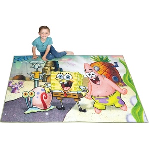 image:imageHot Wheels Interactive Play Area Rug 69 x 52 Inch Large Kids Race Track Playmat with NonSlip Backing for Bedroom amp Playroom 100 Officially Licensed Product by FrancoSpongebob Squarepants