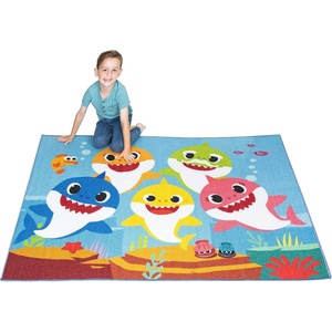 image:imageHot Wheels Interactive Play Area Rug 69 x 52 Inch Large Kids Race Track Playmat with NonSlip Backing for Bedroom amp Playroom 100 Officially Licensed Product by FrancoBaby Shark