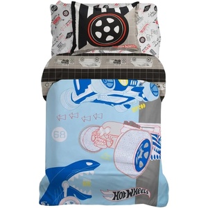 image:imageHot Wheels Kids Bedding Super Soft Premium Organic Cotton Duvet Cover with Sham 3 Piece Full Size Officially Licensed Product By FrancoHot Wheels