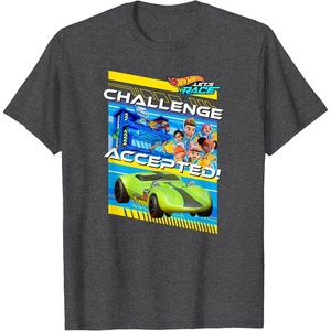 image:imageHot Wheels Lets Race  Challenge Accepted TShirtDark Heather Grey