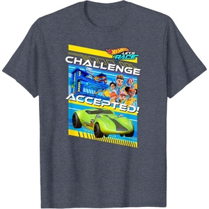image:imageHot Wheels Lets Race  Challenge Accepted TShirtHeather Blue