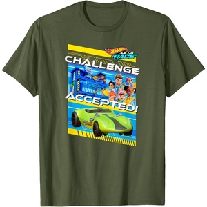 image:imageHot Wheels Lets Race  Challenge Accepted TShirtOlive Green