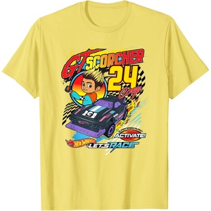image:imageHot Wheels Lets Race  GT Scorcher TShirtLemon Yellow