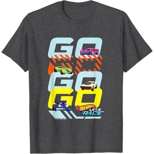 image:imageHot Wheels Lets Race  Go Go Go Go TShirtDark Heather Grey