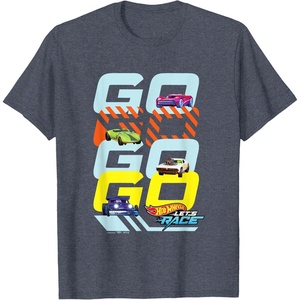 image:imageHot Wheels Lets Race  Go Go Go Go TShirtHeather Blue