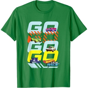 image:imageHot Wheels Lets Race  Go Go Go Go TShirtKelly Green