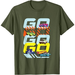 image:imageHot Wheels Lets Race  Go Go Go Go TShirtOlive Green
