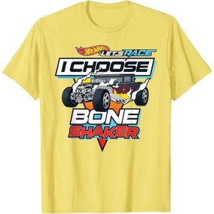 image:imageHot Wheels Lets Race  I Choose Bone Shaker TShirtLemon Yellow