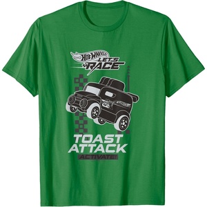 image:imageHot Wheels Lets Race  Toast Attack TShirtKelly Green