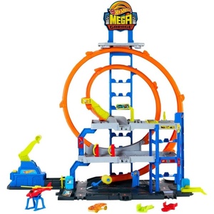 image:imageHot Wheels Mega Loop Garage Track Set with Toy Car amp HelicopterMega Loop