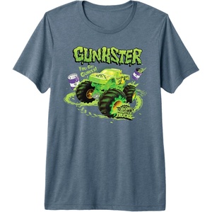 image:imageHot Wheels Monster Trucks  Gunkster Premium Triblend TShirtSlate Grey