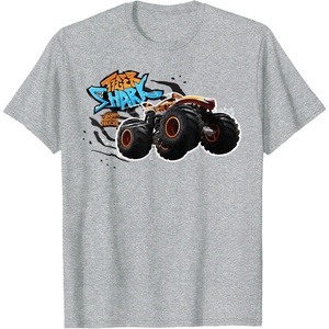 image:imageHot Wheels Monster Trucks  Tiger Shark TShirtHeather Grey