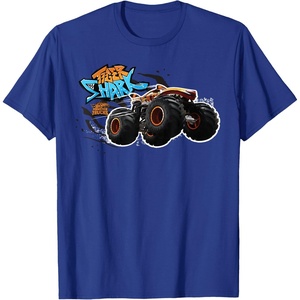 image:imageHot Wheels Monster Trucks  Tiger Shark TShirtRoyal Blue