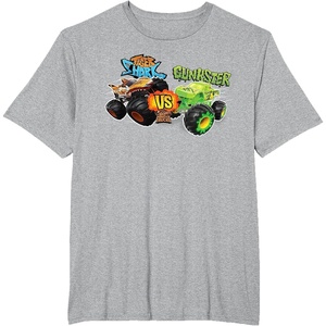 image:imageHot Wheels Monster Trucks  Tiger Shark vs Gunkster TShirtHeather Grey