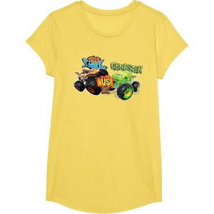 image:imageHot Wheels Monster Trucks  Tiger Shark vs Gunkster TShirtLemon Yellow