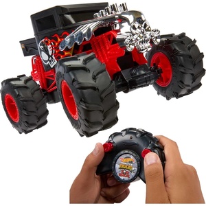 image:imageHot Wheels Monster Trucks RC Toy RemoteControl Transforming Rhinomite in 112 Scale amp 164 Scale Race Ace Converts into Launcher Connects to TrackBone Shaker