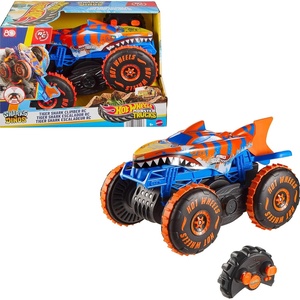 image:imageHot Wheels Monster Trucks Remote Control Toy Vehicle LargeScale RC Tiger Shark Climber with 3 Modes of Play for Racing Climbing amp StuntingTiger Shark