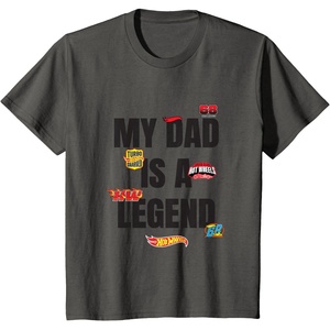 image:imageHot Wheels My Dad is a Legend TShirtAsphalt Grey