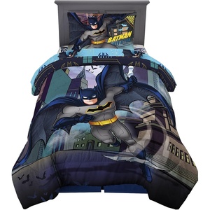 image:imageHot Wheels Race Track 4 Piece Toddler Bed Set  Super Soft amp Cozy Reversible Microfiber Comforter and Sheets Officially Licensed Product by FrancoBatman
