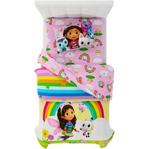 image:imageHot Wheels Race Track 4 Piece Toddler Bed Set  Super Soft amp Cozy Reversible Microfiber Comforter and Sheets Officially Licensed Product by FrancoGabbys Dollhouse  Fun Festival Vibes