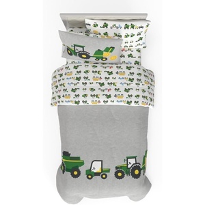 image:imageHot Wheels Race Track 4 Piece Toddler Bed Set  Super Soft amp Cozy Reversible Microfiber Comforter and Sheets Officially Licensed Product by FrancoGreen  John Deere