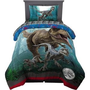 image:imageHot Wheels Race Track 4 Piece Toddler Bed Set  Super Soft amp Cozy Reversible Microfiber Comforter and Sheets Officially Licensed Product by FrancoJurassic World Dominion