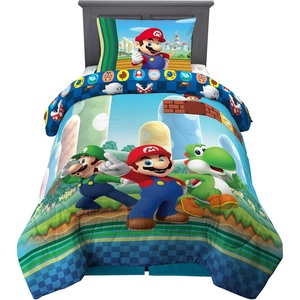 image:imageHot Wheels Race Track 4 Piece Toddler Bed Set  Super Soft amp Cozy Reversible Microfiber Comforter and Sheets Officially Licensed Product by FrancoMario