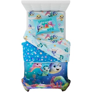 image:imageHot Wheels Race Track 4 Piece Toddler Bed Set  Super Soft amp Cozy Reversible Microfiber Comforter and Sheets Officially Licensed Product by FrancoNot Quite Narwhal
