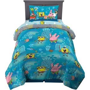 image:imageHot Wheels Race Track 4 Piece Toddler Bed Set  Super Soft amp Cozy Reversible Microfiber Comforter and Sheets Officially Licensed Product by FrancoSpongebob