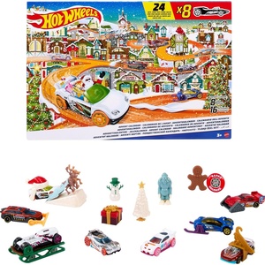 image:imageHot Wheels Toy Car Set 2023 Advent Calendar with 8 164 Scale Vehicles 16 Accessories amp Playmat for Kids amp CollectorsMulticolor