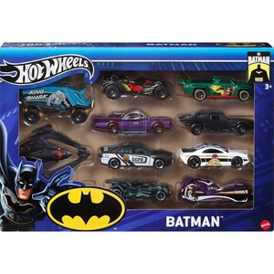 image:imageHot Wheels Toy Cars 10Pack of BatmanThemed 164 Scale DieCast Vehicles Popular Hero Sidekick amp Villain Castings from The Global Franchise10Pack