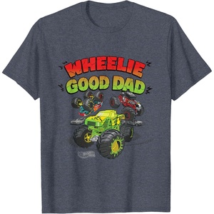 image:imageHot Wheels Wheelie Good Dad TShirtHeather Blue