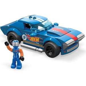 image:imageMEGA Hot Wheels Race Car Building Toys Set 17 Camaro with 89 Pieces 1 Micro Action Figure Driver Yellow Kids Ages 5 Years64 Corvette Grand Sport