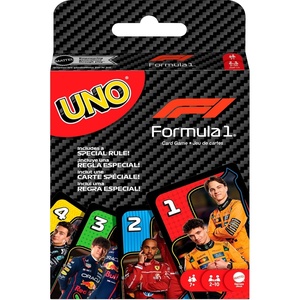 image:imageMattel Games UNO F1 Card Game for Kids Families Travel amp Camping Deck Features Images from the World of Formula 1 RacingUNO F1