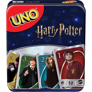 image:imageMattel Games UNO F1 Card Game for Kids Families Travel amp Camping Deck Features Images from the World of Formula 1 RacingUNO Harry Potter Tin