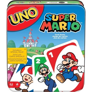 image:imageMattel Games UNO F1 Card Game for Kids Families Travel amp Camping Deck Features Images from the World of Formula 1 RacingUNO Super Mario Bros